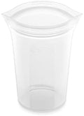 Zip Top Reusable Food Storage Bags | Medium Cup [Frost] | Silicone Meal Prep Container | Microwave, Dishwasher and Freezer Safe | Made in The USA