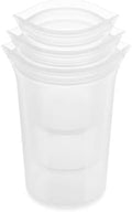 Zip Top Reusable Food Storage Bags | 3 Cup Set [Frost] | Silicone Meal Prep Container | Microwave, Dishwasher and Freezer Safe | Made in the USA