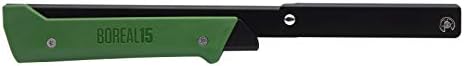 AGAWA - BOREAL15-15 Inch Folding Saw with All-Purpose Saw Blade - Camping Gear For Hiking, Fishing, Hunting, Bushcraft & Survival Kit (Black Frame/Green Handle)