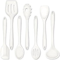 P&P CHEF White Kitchen Utensils, Silicone Cooking Utensil Set of 7