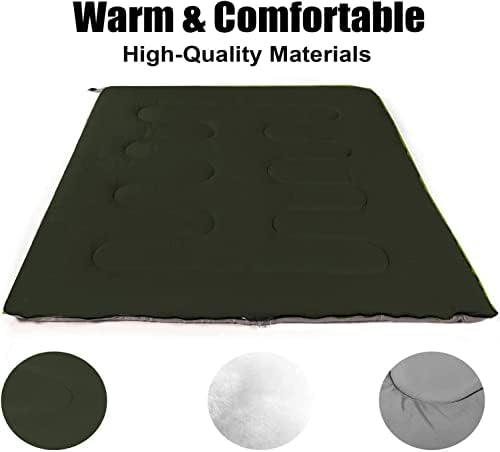 Bulk 10 Pack Envelope Sleeping Bags, 4 Seasons Warm or Cold Lightweight Indoor Outdoor Sleeping Bags for Adults, Backpacking, Camping