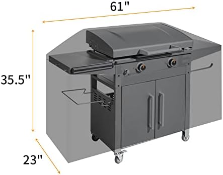 iCOVER Griddle Cover for Blackstone 28" ProSeries Griddles 600D Heavy Duty Waterproof Canvas with Front Side Opening