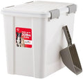 IRIS USA Dog Food Storage Container, Up to 30 lbs, White, Made in USA