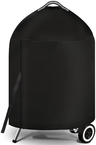 iCOVER Grill Cover for Weber 22 Inch Charcoal Kettle- Heavy Duty Waterproof BBQ Cover for Weber Char-Broil 22 Inch Charcoal Kettle Grills