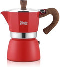Bincoo Espresso Maker Stovetop,Camping Moka Pot 2 Cup/120ML,Stove Top Espresso Italian Coffee Maker,Easy to Use (Red)