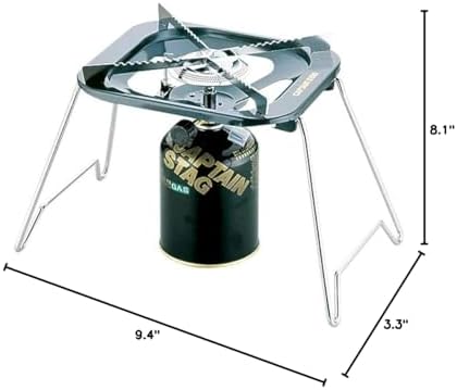 Captain Stag M-8809 Large Trivet Gas Burner Stove (with Storage Bag)