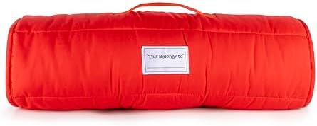 Jay Franco Kids Nap Mat with Embedded Pillow & Blanket – Soft 46"x20" Microfiber Sleeping Bag with Name Tag & Handle