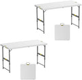 FanttikOutdoor Folding Table 4 Foot Quick Adjust Portable Plastic 4 Heights