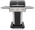 Kenmore 3-Burner Propane BBQ Grill, 30,000 BTUs Gas Grill with Cast Iron Cooking Grates, Folding Side Tables & Wheels, Outdoor Grill with Tool Hooks, Black