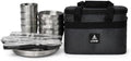 Camping Dinnerware Sets, Cookware Set, Portable Mess Kit for 3-4 Person, Bag Included
