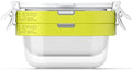 ZOKU Food Storage Containers with Lids, Set of 2 Reusable Airtight 1.5-Cup Snack Containers, BPA Free (Neat Stack) (4 Piece)