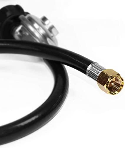6 Feet Propane Regulator Hose with Tank Gauge for LP Gas Grill and Fire Pit