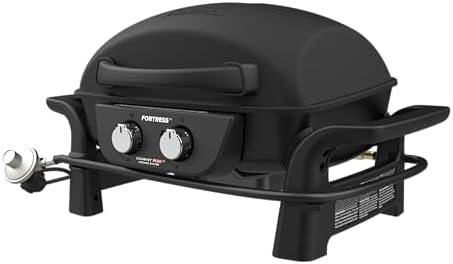 Nexgrill Tabletop 2 Burner Gas Grill & Griddle Combo, 2-in-1 with Handles