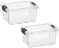 Superio 3.4 Quart Clear Plastic Storage Boxes with Lids, Stackable Organizer Containers, BPA-Free Storage Bins for Home, Office, School & Dorm, 2 Pack