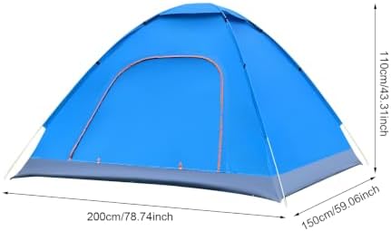 2 Person Pop Up Camping Tent Instant Setup Shelter with Top Cover