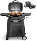 MASTER COOK Single Burner Propane Gas Grill, 11,500 BTU Portable Tabletop Barbecue Grill with Cart for Patio, Camping, Travel