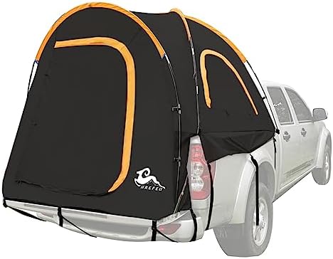 Pickup Truck Blackout Tent for for 5.5 FT Bed, 2 Person, NO Rainfly, Waterproof PU2000mm, Camping, Hiking, Fishing, Foldable, Easy Setup, Black