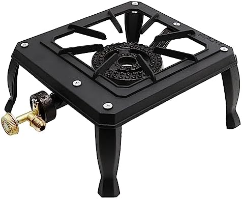 EATAKWARD Portable Gas Stove, Iron Propane Camping Stoves LPG Gas Cooker, Outdoor Stove for BBQ,15000 BTU Camping Stove