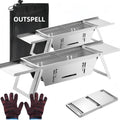 Small Protable Charcoal Grill Outdoor: BBQ MINI Foldable Carbon Griller for camping (2 pack)