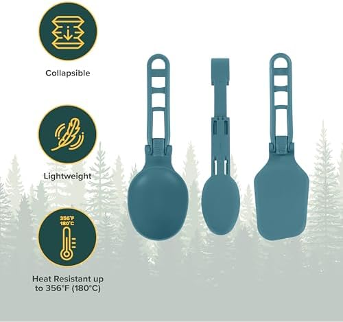Coghlan’s Folding Camping Cooking Utensils – Compact, Lightweight Spoon, Spatula & Utensil Set – Heat‑Resistant, Durable Nylon Gear for Outdoor Cooking, Hiking & Travel