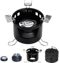REDCAMP 2 In 1 Mini Alcohol Stove Camping for Backpacking, Matte Black