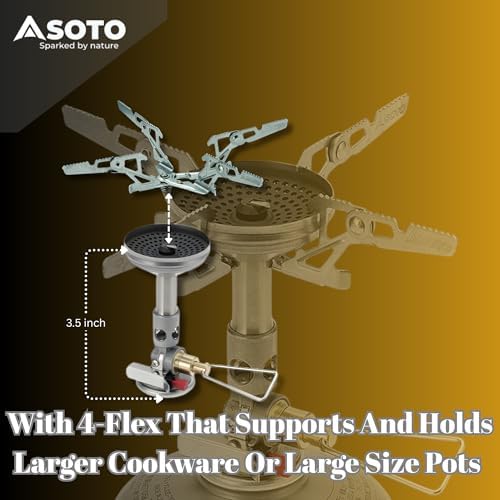 SOTO WindMaster Backpacking Stove with 4Flex, Canister Not Included