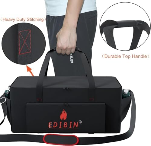 Grill Carry Bag for PIT BOSS 10697 TableTop Grill,Portable 600D Heavy Duty Weather Resistant Tabletop Grill Cover for Pitboss 10697 Table Top Wood Grill