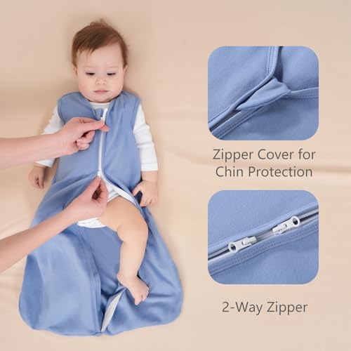 Baby Sleep Sack 6-12 Months 0.5 Tog Soft Sleeping Bag 100% Cotton