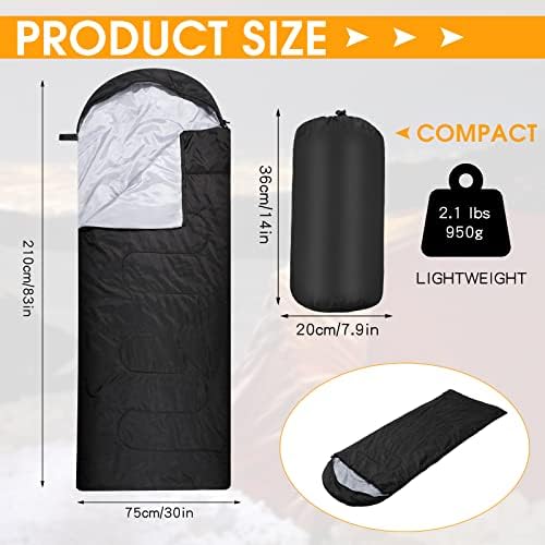 Macarrie 10 Pcs Bulk Sleeping Bags for Adults 0 Degree Waterproof Emergency Sleeping Bags with Compression Sack for Camping Hiking Backpacking Outdoor Activities