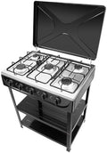 5 Burner Natural Gas Cooking Stove, 2.5KW Outdoor Portable Gas Stove