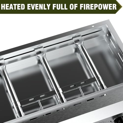 Bestfire 3 Burner 23 Inch Flat Top Propane Griddle 300000 BTU Outdoor Grill