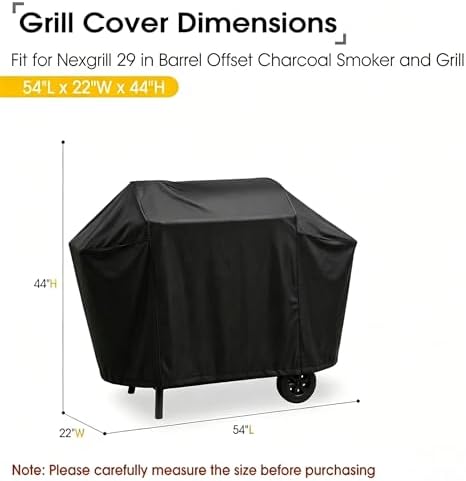 Grill Cover for Nexgrill 29" Barrel Offset Charcoal Smoker Grill