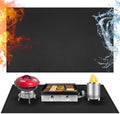 Heat Resistant Mats for Countertop fits Tabletop Grill, 42x24x0.04in, Black
