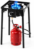 Goplus Outdoor Single Burner Gas Stove, 80,000 BTU High Pressure