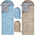 Tudomro 2 Pcs Camping Sleeping Bag for Adults Lightweight Packable Waterproof Camping Gear Equipment to Keep Warm for Outdoor Backpacking Hiking Travel