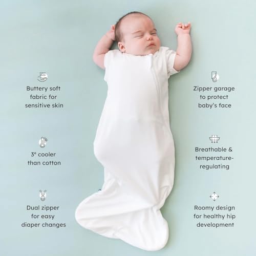 KYTE BABY Sleep Bag 0.5 TOG, Rayon Made From Bamboo Wearable Blanket, Dual Zipper For Infants And Toddlers Nursery Essentials
