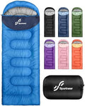Sportneer Sleeping Bag, 3 Seasons Warm Cold Weather Sleeping Bags for Adults Kids Boys Girls with Compression Sack- Lightweight Camping Essentials Gear Accessories, Backpacking, Hiking