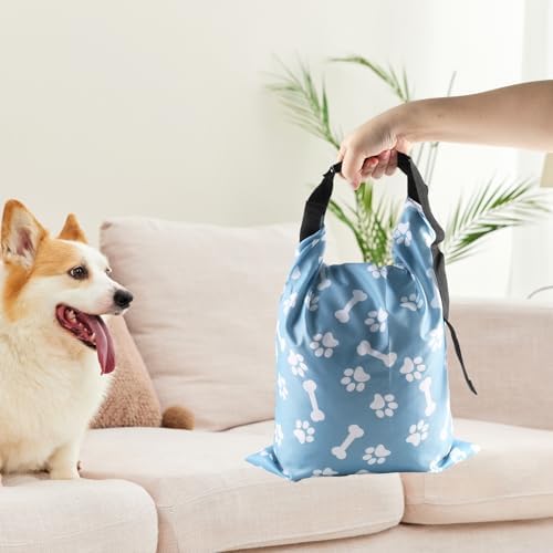 2Packs Dog Travel Bag,10 lb Dog Food Storage Container, Large Capacity Pet Travel Accessories, Reusable Dogs Food Carrier for Camping with 2Packs Collapsible Dogs Bowls,Perfect for Camping Trip