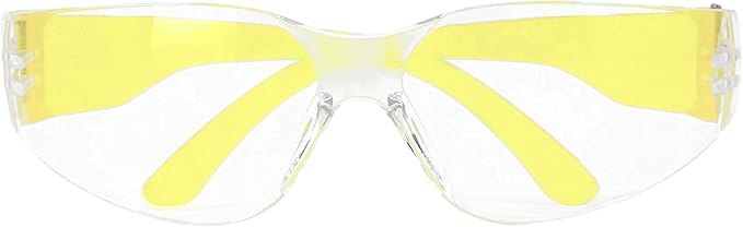 BISON LIFE Safety Glasses - Scratch Resistant Wrap Around Eyewear, Polycarbonate ANSI Z87.1 Impact Resistant Lens