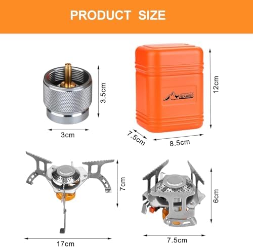 WADEO Camping Stove, 3700W Portable Backpacking Stove with Piezo Ignition