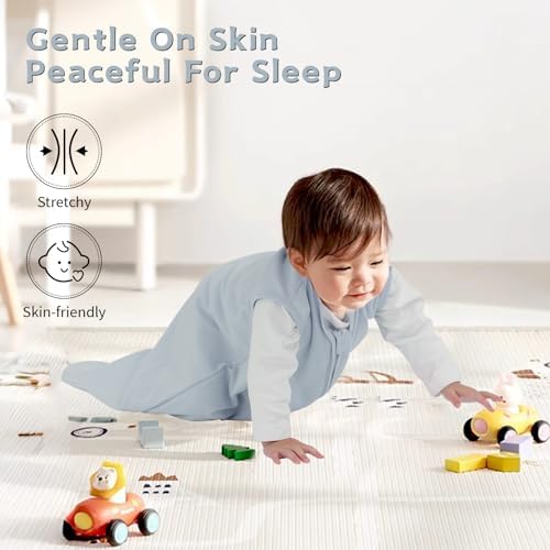 Baby Sleep Sack 0-6 Months, 100% Cotton Wearable Blanket, 0.5 Tog, 3 Pack