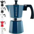 GROSCHE Milano Stovetop Espresso Maker Moka Pot 6 espresso Cup, 9.3 oz Blue