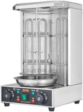 VEVOR Shawarma Grill Machine, 122°F-572°F, 13lbs Capacity, Chicken Shawarma Cooker Machine with 2 Burners, Stainless Steel, Electric Vertical Broiler Gyro Rotisserie Oven for Home and Commercial Use