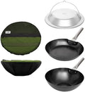 AGAWA CARBONTRAIL12 Adventure Cook Set | Nitrided Carbon Steel Camping Cookware with Removable Handles & Cordura Storage Case | Lightweight Outdoor Cook Set for Camping, Open Fire Cooking