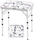 Yriuat Folding Camping Table 2ft Portable Picnic Table, Misty Lilac