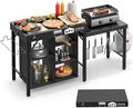 Grill Table for Blackstone Griddle Camping Grill Table Foldable Fits Ninja