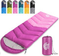 Sleeping Bags for Adults & Kids for Camping Hiking Trips Warm Cool Weather, Lightweight and Waterproof with Compression Bag, 3-4 Season Indoors Outdoors Activities
