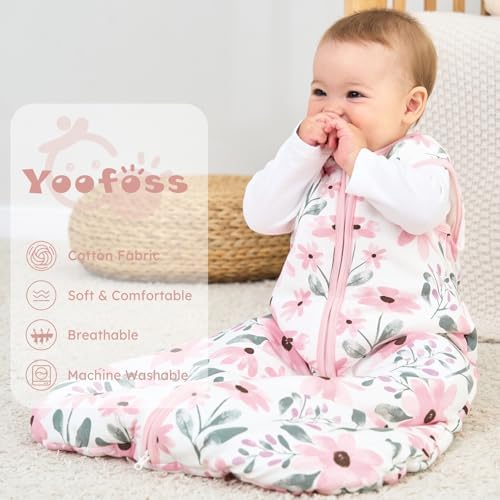 Yoofoss Baby Sleep Sack 0-6 Months 100% Organic Cotton TOG 2.5 2-Way Zipper