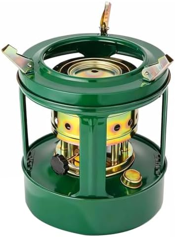 Portable Kerosene Camping Stove - Durable Iron Construction for Backpacking, Hiking & Outdoor Cooking (round)