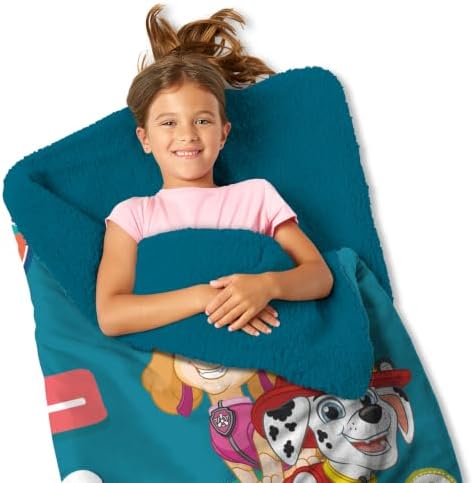 Silk Touch Sherpa Slumber Bag for Boys and Girls, Sleeping Bag with Zipper, Sleepover Set, 27 x 56 inches